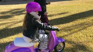 Braxton and Brylee Bemo riding electric scooters 2