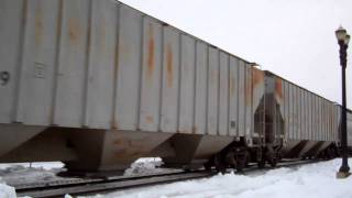 HD - Union Pacific Grain Train On The Harvard Subdivision Barrington,Illinois