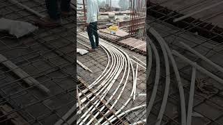 Conduit placing on slab