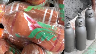 Clay Water Bottle meking at Factory 😱 डेल्टा की मिट्टी से पानी की बोतल कैसे तैयार किया जाता हैं