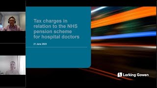 Tax charges in relation to the NHS pension scheme for hospital doctors