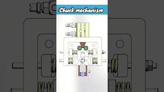 Chuck mechanism capable of correcting positional displacement।#inCADlibrary #Shorts #ytshorts