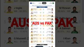 PAK vs AUS 2 ODI GL Team 🔥. #shorts #glteam #trending #viral #highlight...