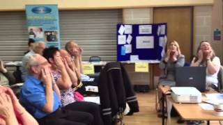 Exercising in seats at The Sanctuary, Castle Vale