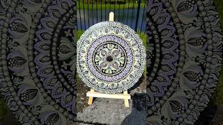 #Final reveal of my recent work #Dot mandala14"diameter board#art #youtubeshorts #diy#mandaladesign