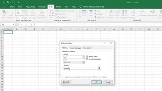 How to use Data Validation