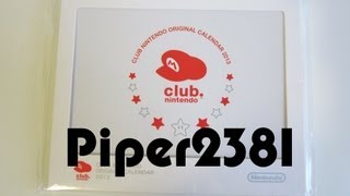 Club Nintendo Gold Member Prize 2012 Calendar