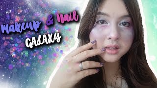 Makeup & Nail Galaxy - แต่งหน้าเพ้นท์เล็บให้เป็นกาแล็คซี่ | ArisajungWorld