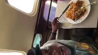 ZLATAN FEEDING DAVIDO ON A PRIVATE JET