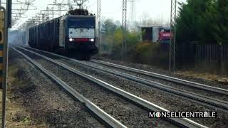 E189 114 Treno merci ES64 F4 114 MRCE in transito a Mestrino