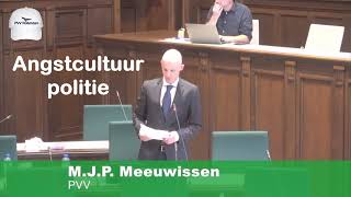 Angstcultuur politie geagendeerd in raadscommissie Veiligheid en Bestuur (Meeuwissen PVV 2sept2021)