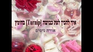 איך להכין לפת כבושה בחומץ-המטבח של אורה