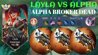 LAYLA VS ALPHA❗BUILD ONE SHOT ENEMY DELETE! best gameplay | build top 1 global Layla