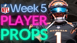 NFL Week 5 Player Props | NFL Week 5 Prizepicks | NFL Best Bets | Free NFL Bets & Predictions