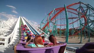 Twisted Colossus at Six Flags Magic Mountain Back Row POV