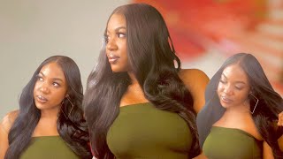 IT’S SYNTHETIC?!🤯|SENSATIONNEL BUTTA LACE UNIT 14 SYNTHETIC LACE FRONT WIG INSTALL|GLUELESS INSTALL