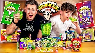 BROTHERS BLEND EVERY FLAVOUR OF WARHEADS TOGETHER AND DRINK IT *Bad Idea*