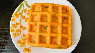 Semolina masala waffle recipe/tasty easy breakfast & lunch recipe for kids#viral #trending