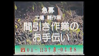 【謎の映像・CM】間引き作業のお手伝い募集