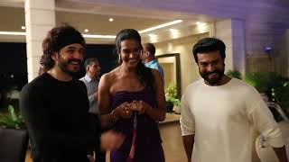 mega star Chiranjeevi facilitate Olympic winner pv Sindhu...at his residence hyderabad