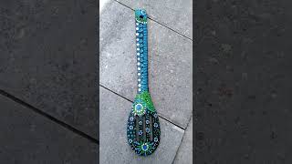 SIMPLE HAND PAINTED WOODEN SPATULA WITH MANDALA DOTS/ KITCHEN HOME DECOR....