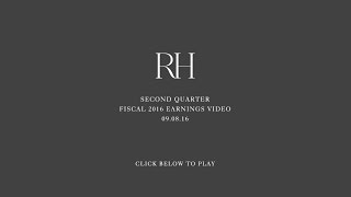 RH Q2 Fiscal 2016 Earnings Presentation