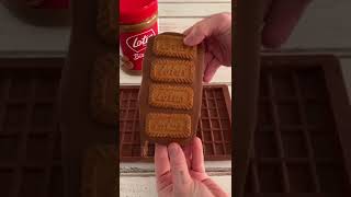 Lotus Biscuits Spread & Nutella ASMR Mixing & Satisfying Dipping #shorts