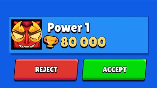 First Ever 80 000🏆only with Power 1 brawlers