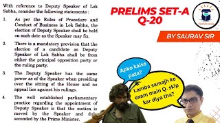 UPSC PYQ | Q No. 20 | Prelims 2022 | EduMandala #deputyspeaker #election #prelims2022