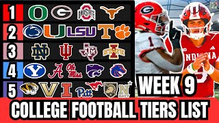 College Football Teams Tiers List Heading Into Week 9 | The Groff Show