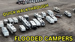 QUICK WALKAROUND FLOODED CAMPERS AT HOUSTON COPART