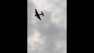 RC Lancaster bomber first flight, OS 52s, Futaba control,Nijhuis design.