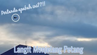 Ratusan Burung terbang setelah hujan ||Suasana langit menjelang petang ||