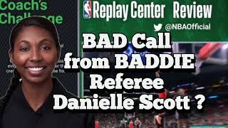 BAD call from female referee Danielle Scott? #nba