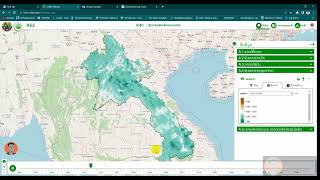 Rainfall scenario model 1990 to 2090 in Laos