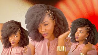 FAKE IT TIL YOU MAKE IT! | BIG NATURAL AFRO Crochet Hair Tutorial using Marley Hair | No Leave Out