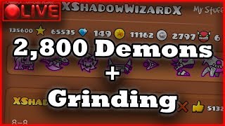 (🔴LIVE) REACHING 2,800 DEMONS IN GEOMETRY DASH!!!