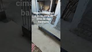 Impermeabilização so na parte de cima da viga baldrame