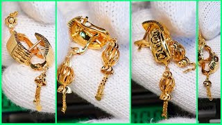 Punjabi Earrings Designs Gold \\ Punjabi Bali Jewellery New Stylish Gold Earrings