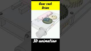 Gear Rack Drive Animation in SolidWorks | Reciprocating Motion #Shorts #ytshorts