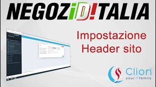 Negoziditalia.it - Pannello di controllo per l'impostazioni dell'header