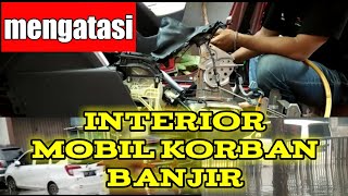 Cara mengeringkan karpet mobil yang basah || Cara mengatasi interior mobil korban banjir