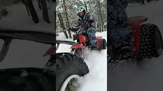 Honda ATC ,trikes with the kido in some fresh Kootenay powder snow