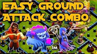 TH13,SUPER WIZARD+YETI+WITCH | EASY GROUND ATTACK COMBO! | Clash of Clans