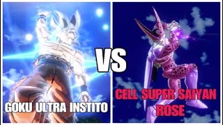 GOKU ULTRA INSTITO VS CELL SUPER SAIYAN ROSE DRAGON BALL XENAOVERS 2