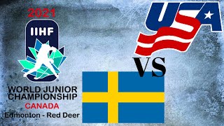 USA vs Sweden FULL GAME HD | 2021 WJC | Preliminary Round