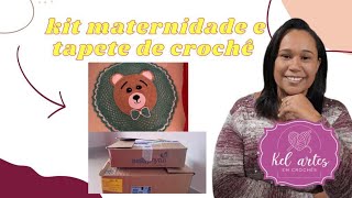 kit maternidade e tapete de crochê