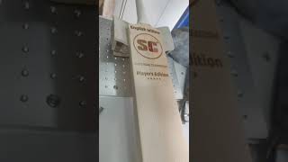 laser engraving on Cricket bat