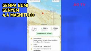 Gempa 4.4 Magnitudo Guncang Genyem / 5 Maret 2023