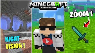 Night Vision Addon & Optifine Zoom Mod For Minecraft PE || Minecraft PE Mods